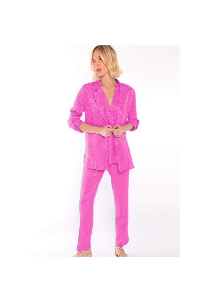 Chaqueta Paulina Pink Jacquard
