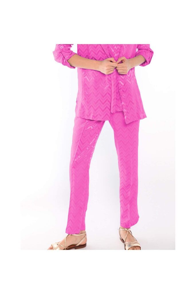 Pantalon Ornella Pink Jacquard