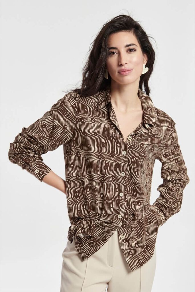Camisa Gadea viscosa estampada