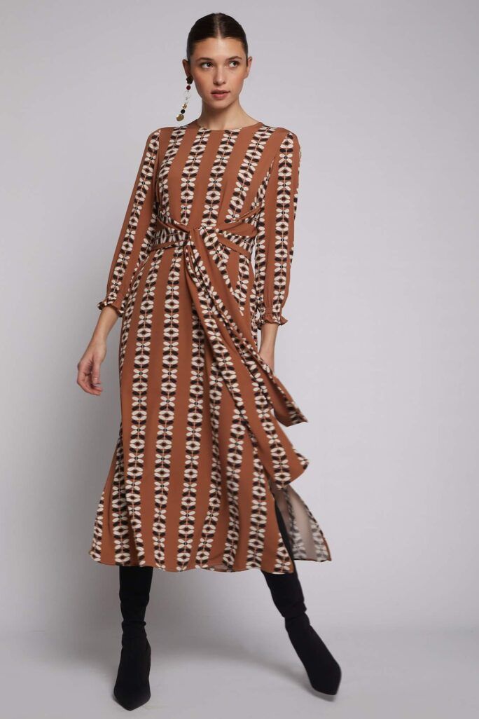 Vestido Agustina camel Vilagallo
