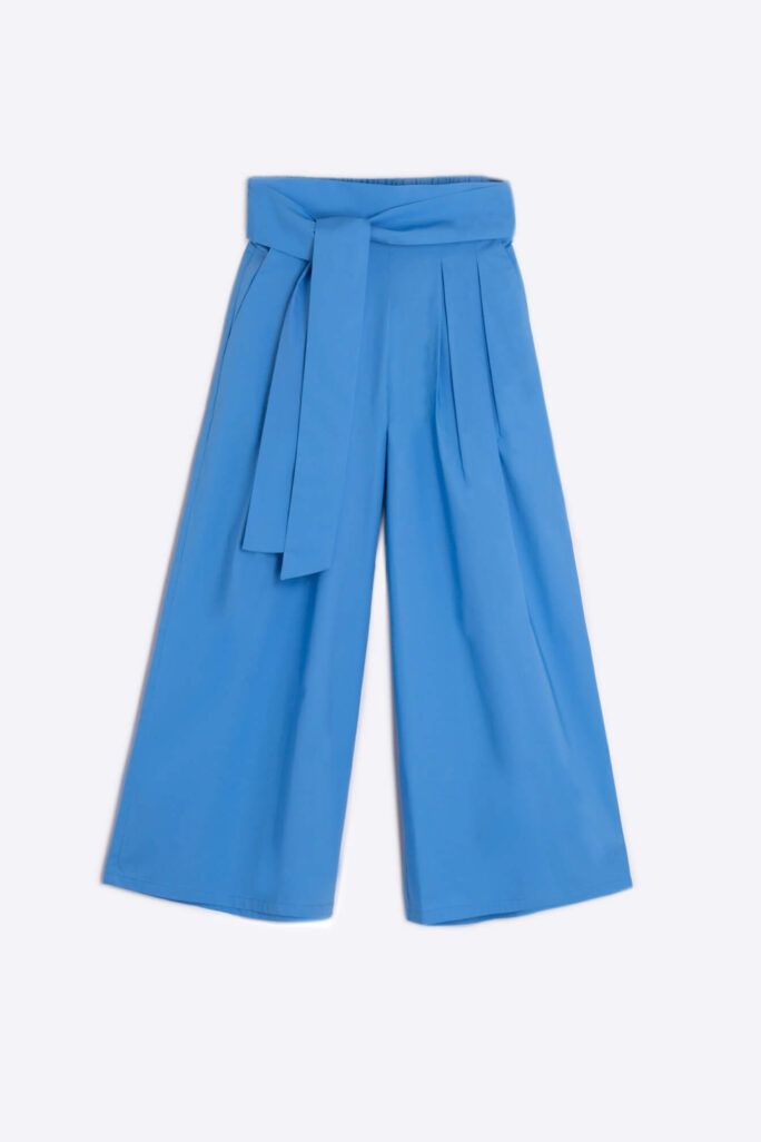 Pantalón Ancho Popelín Azul Vilagallo