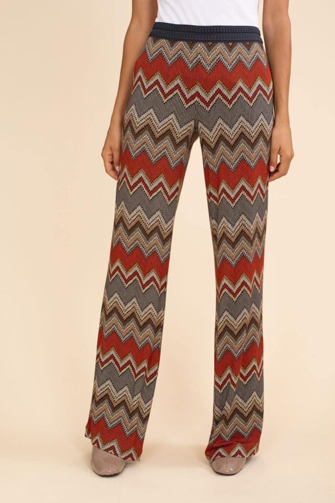 Pantalón Punto Zig-zag Anna Mora