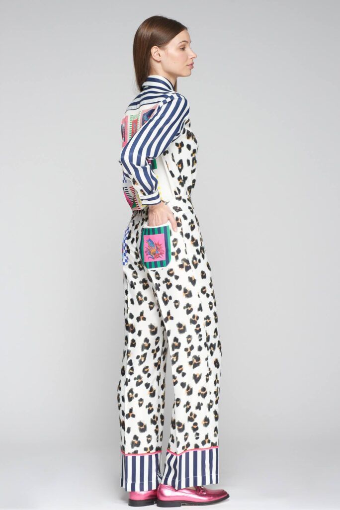 Pantalón Elena leopardo rayas Vilagallo