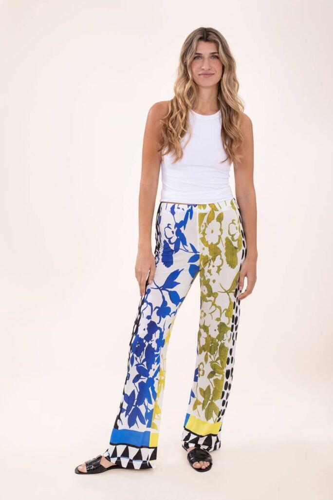 Pantalón Estampado Combinado de Anna Mora