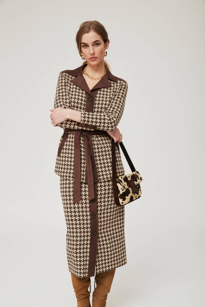 Chaqueta Chiego jacquard punto bicolor Oky