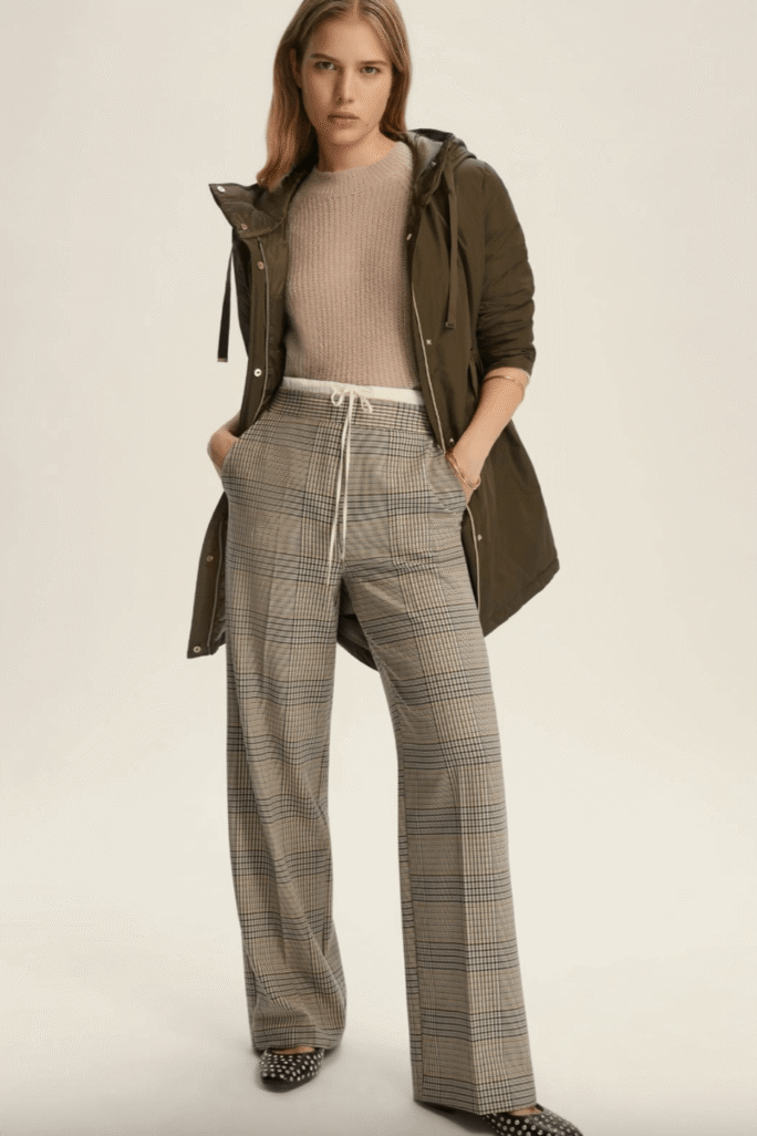 Pantalón de doble cinturón verde EMME
