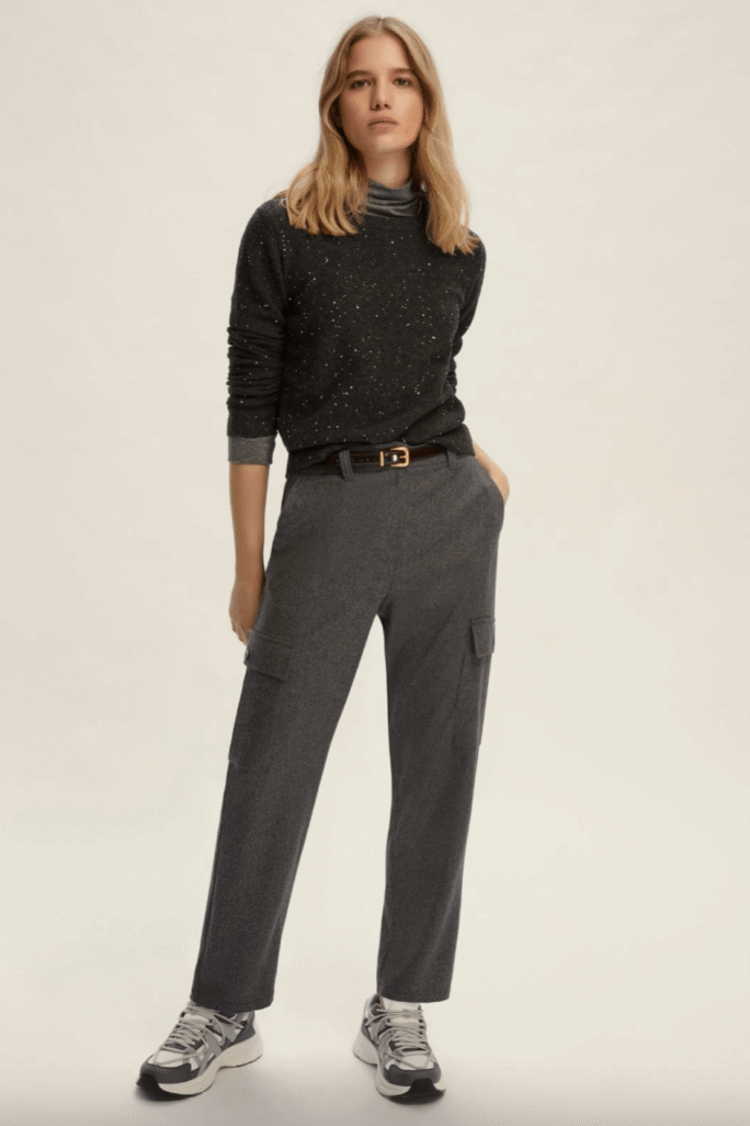 Jersey de hilo comfy con adorno de lentejuelas EMME