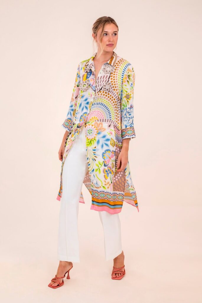 Vestido Camisero Estampado Anna Mora