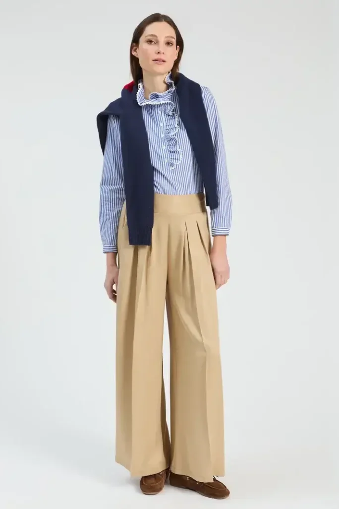 Pantalón palazzo camel Vilagallo