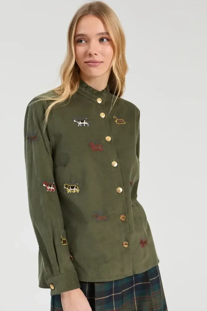 Camisa verde pana fina Vilagallo
