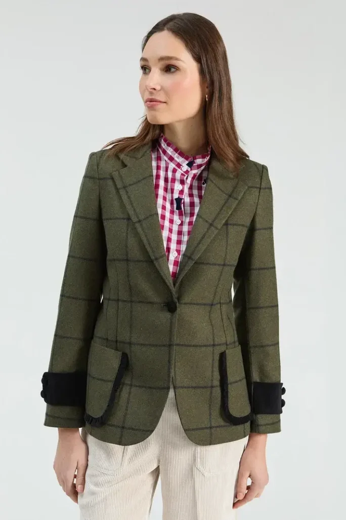 Chaqueta cuadros verde y negro Vilagallo