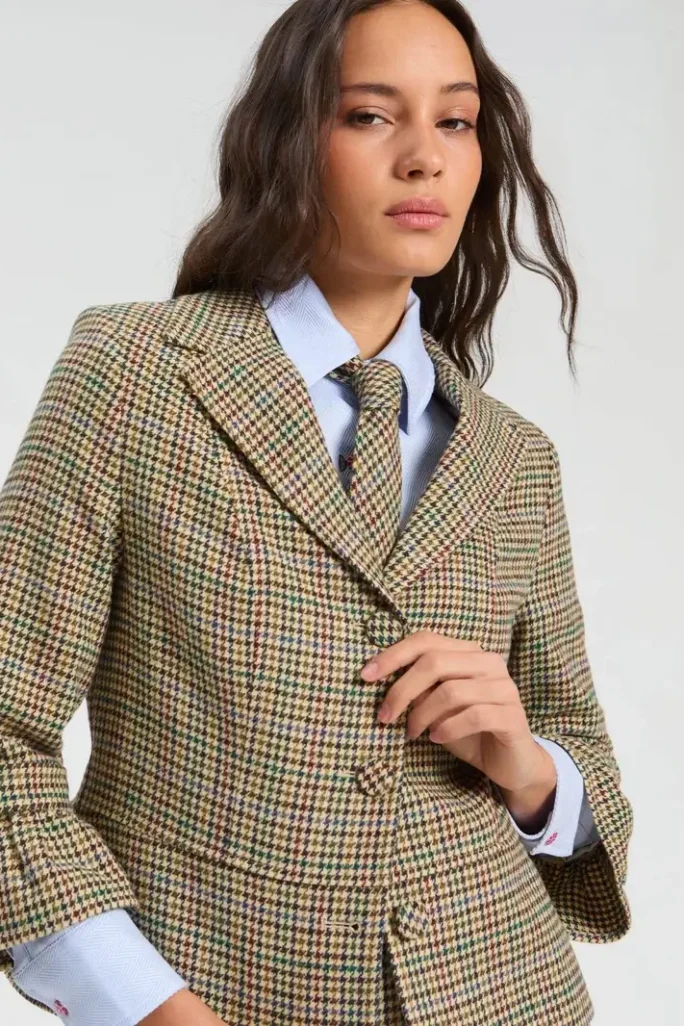 Chaqueta pata de gallo volante manga Vilagallo