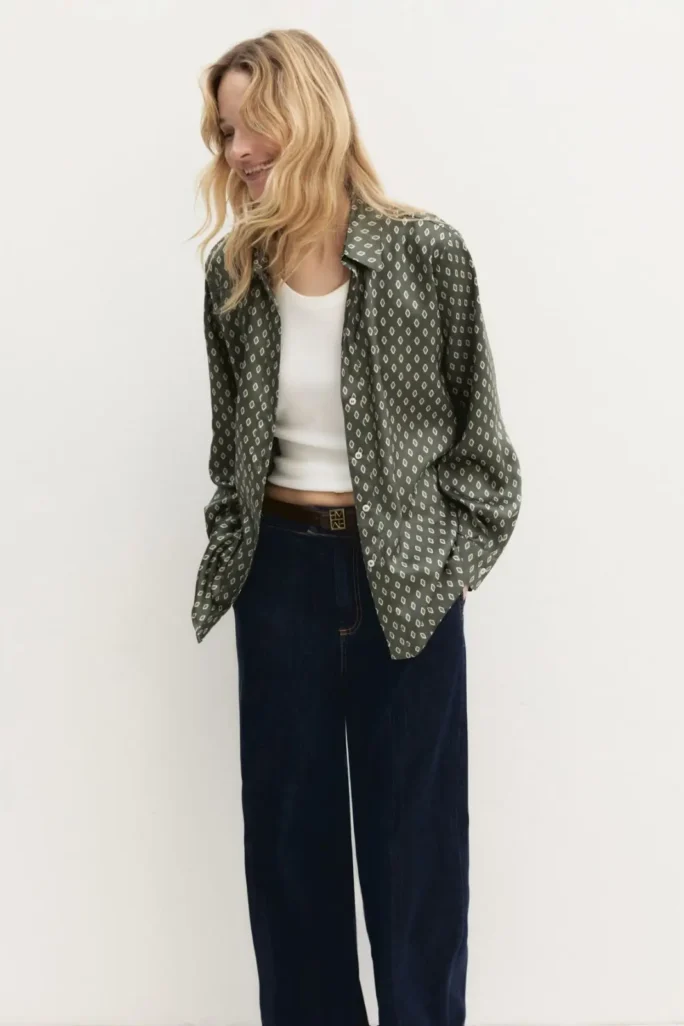 Camisa de sarga estampada EMME