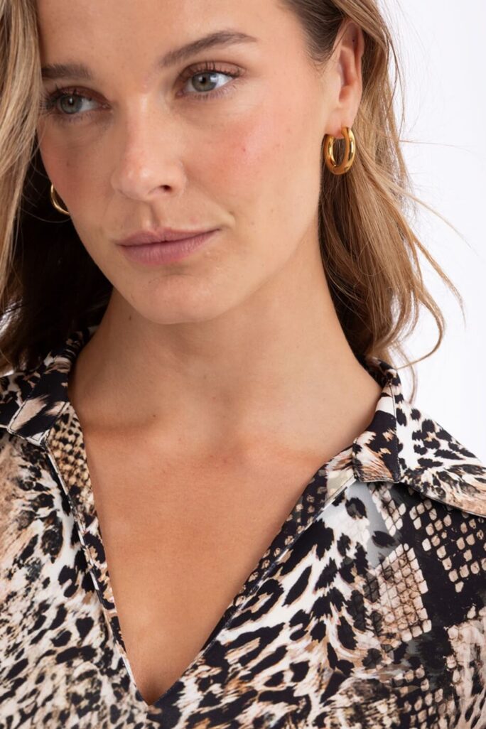 Vestido Animal Print Anna Mora