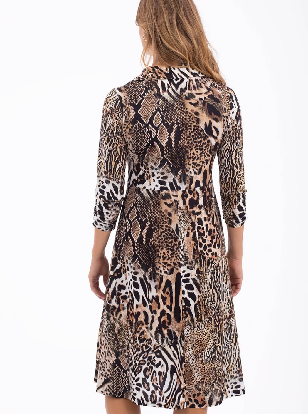 Vestido Animal Print Anna Mora