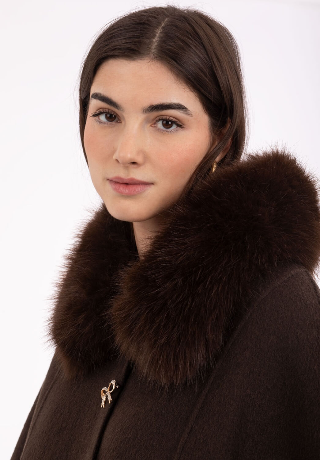 Capa tipo Poncho Marrón Anna Mora
