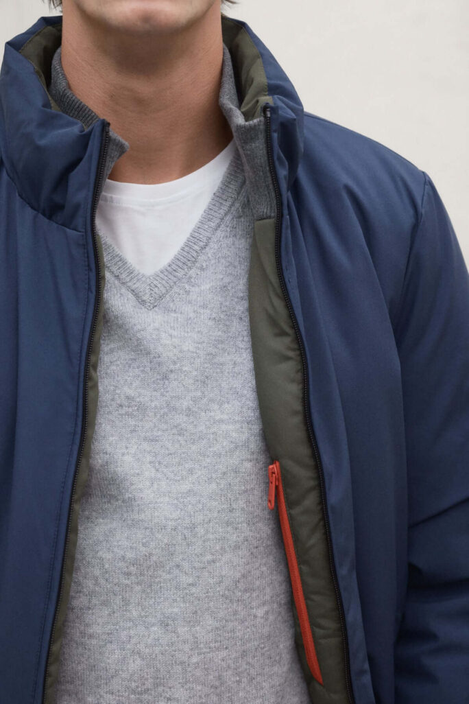 Chaqueta Larga Grays Azul Ecoalf